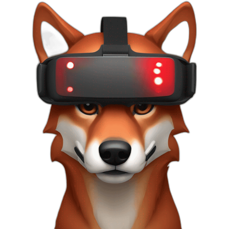 virtual reality red wolf white oculus emoji