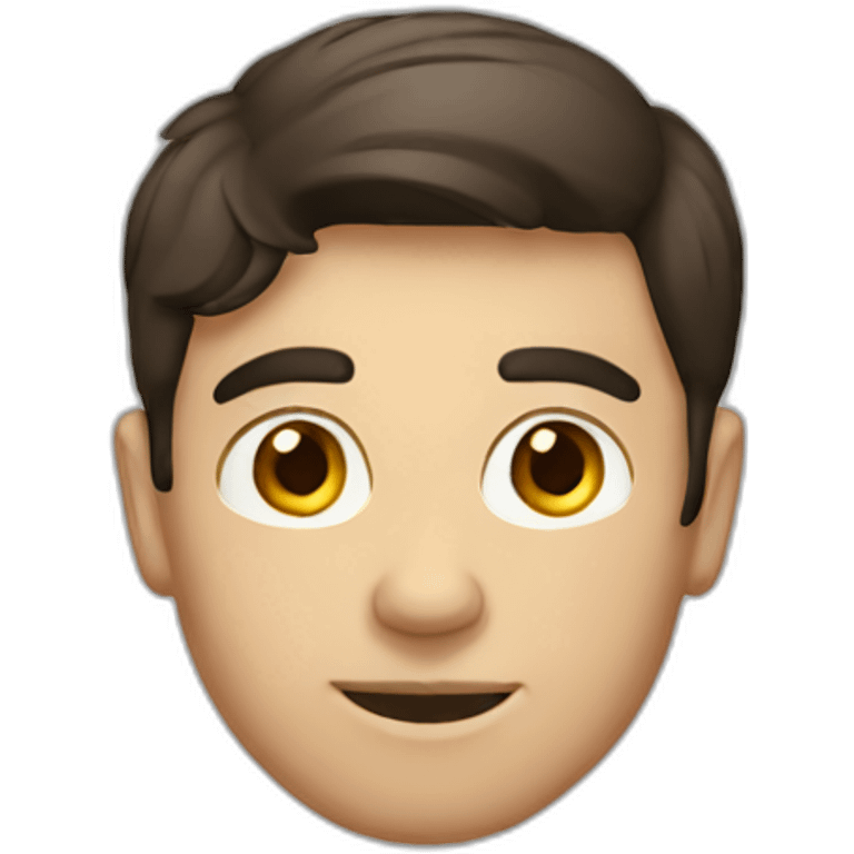 smart brunette man emoji