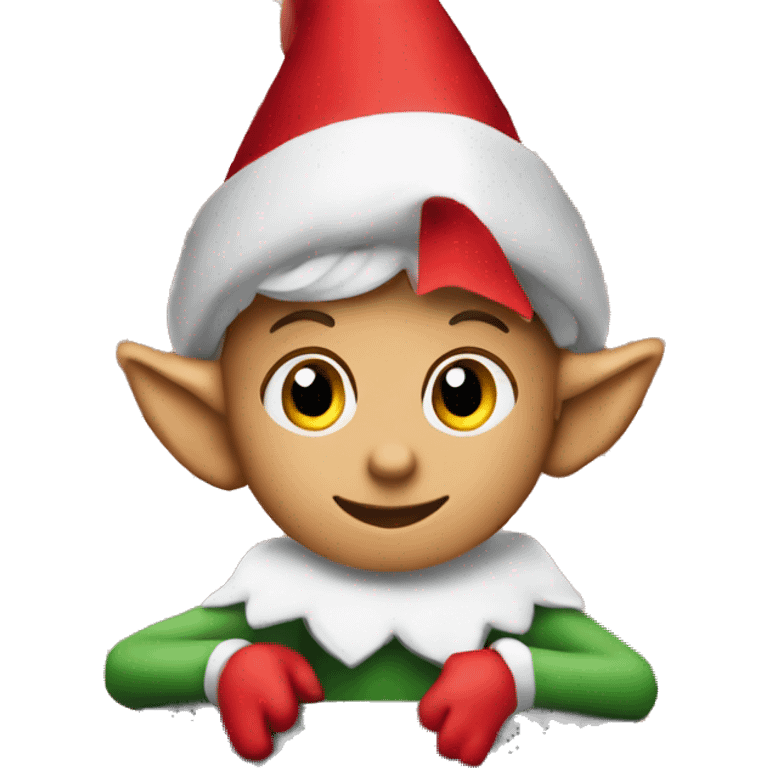 A elf on the Shelf on a chimney emoji