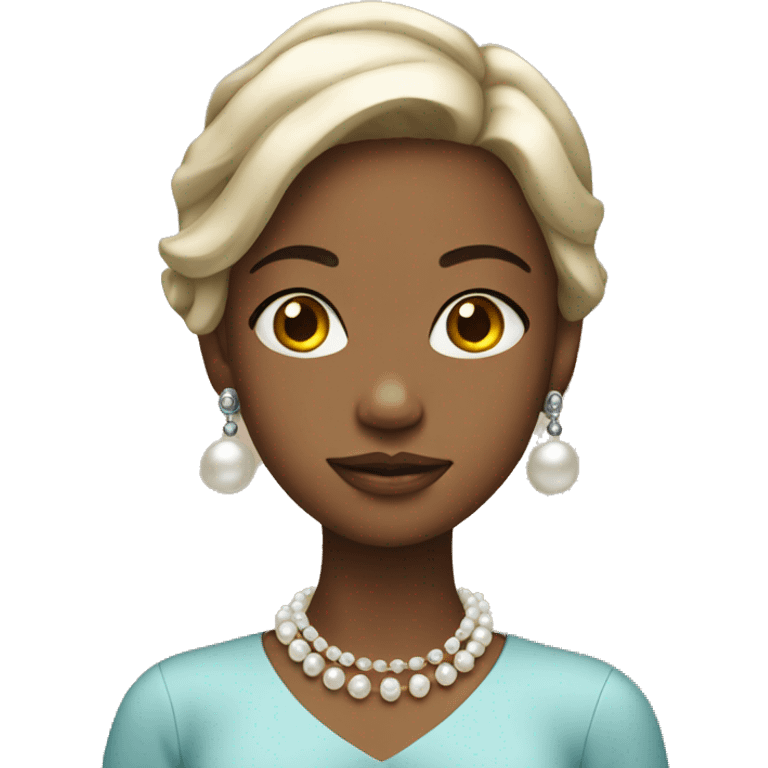 Girl with pearl earrings  emoji