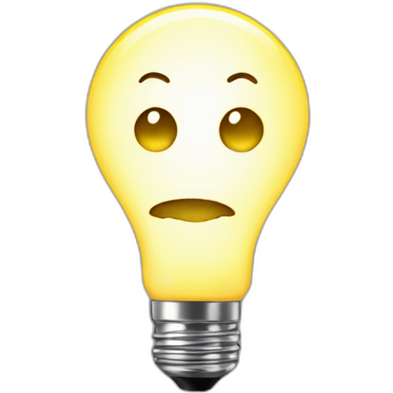 lightbulb with a face  emoji