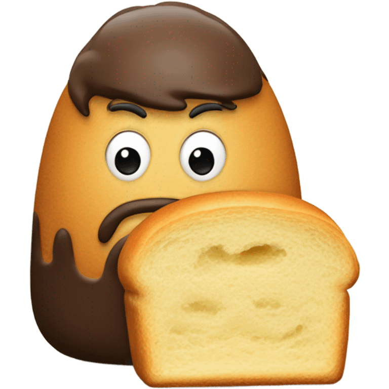 Un castor qui mange de la brioche praliné  emoji