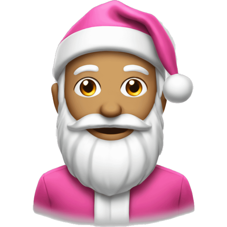 Santa with pink hat emoji