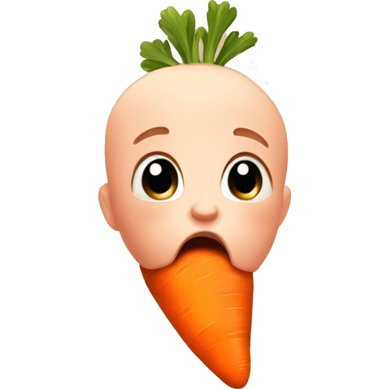 sad baby carrot and cries emoji