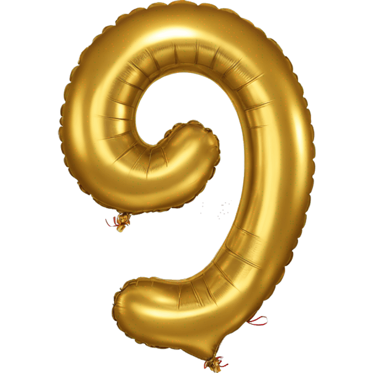 The-number-five  shape-golden-balloon-number  emoji