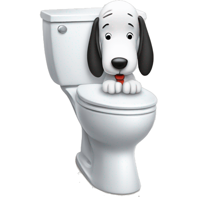 snoopy on toilet emoji