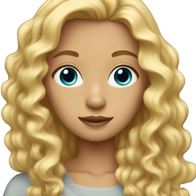 girl with long blonde curled hair emoji