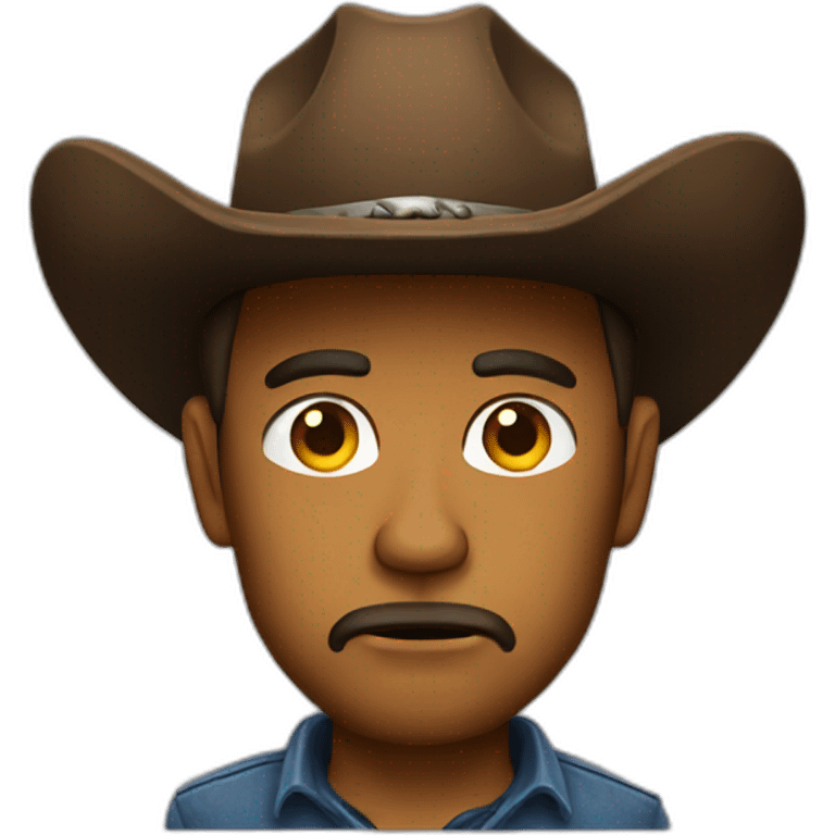 Dissapointed cowboy emoji