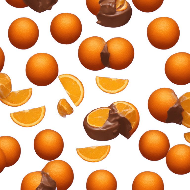 halfway chocolate covered oranges  emoji