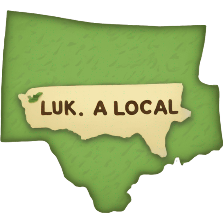 map with the words "lyk a local" emoji