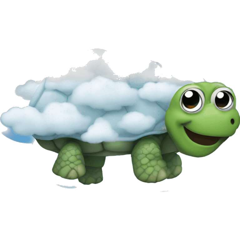 Turtle shape cloud emoji