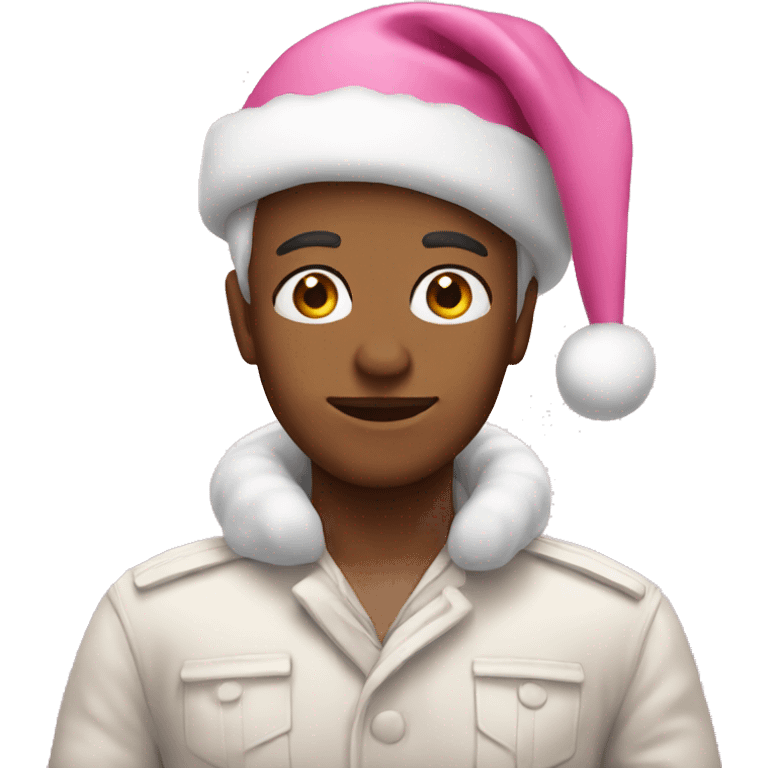 Pink Christmas emoji