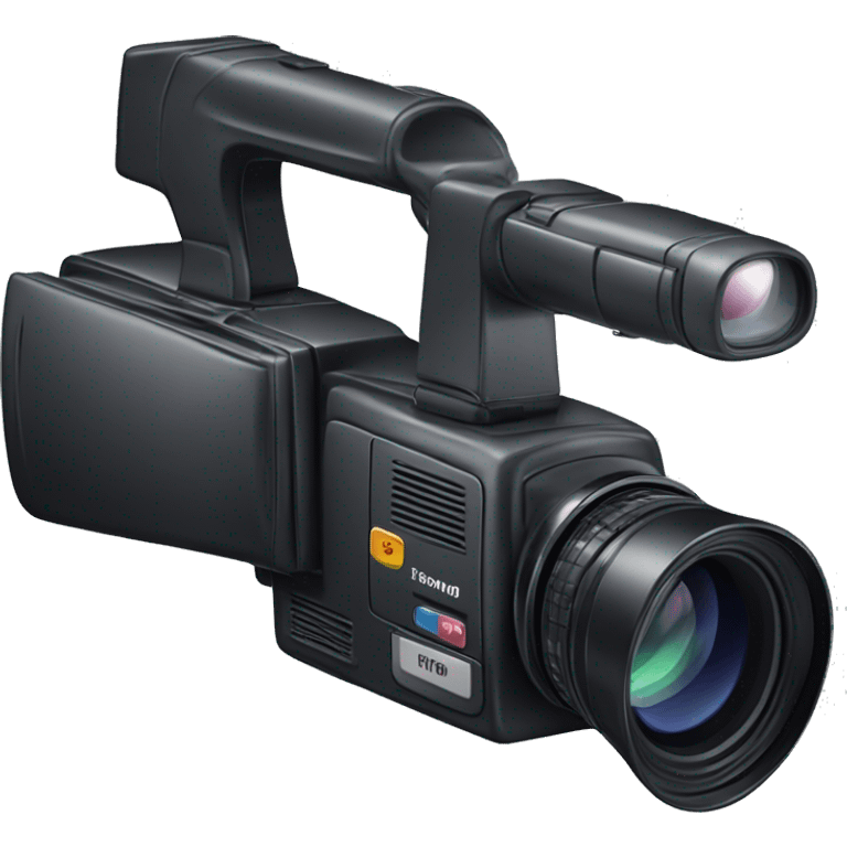 1990's camcorder, without tripod, with flip-out screen emoji