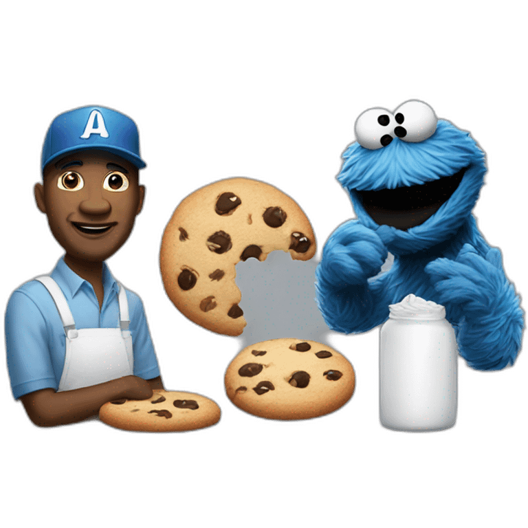 Bezos and cookie monster emoji