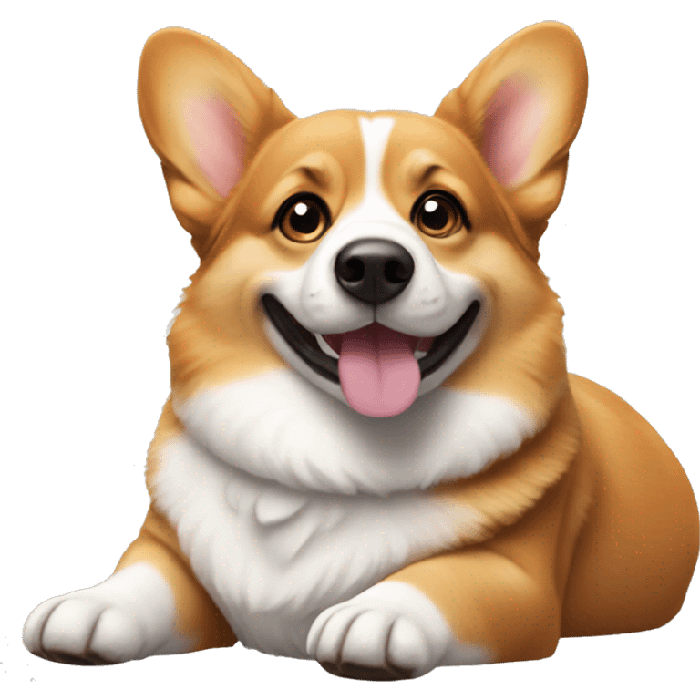 Corgi chilling  emoji