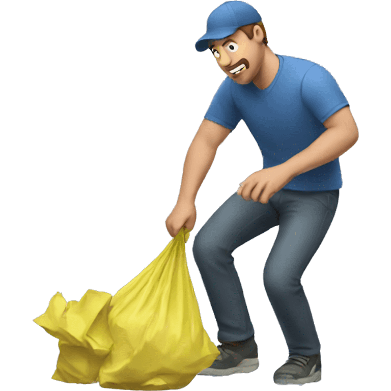 man throwing rubbish emoji