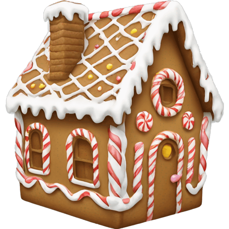 A gingerbread house emoji