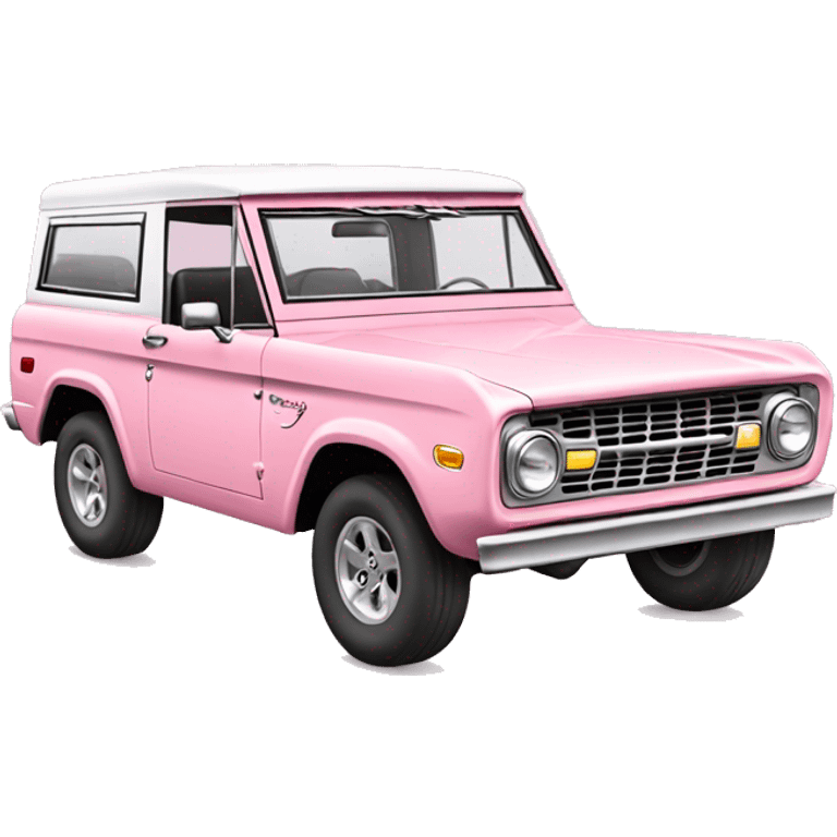 Pastel pink bronco car  emoji