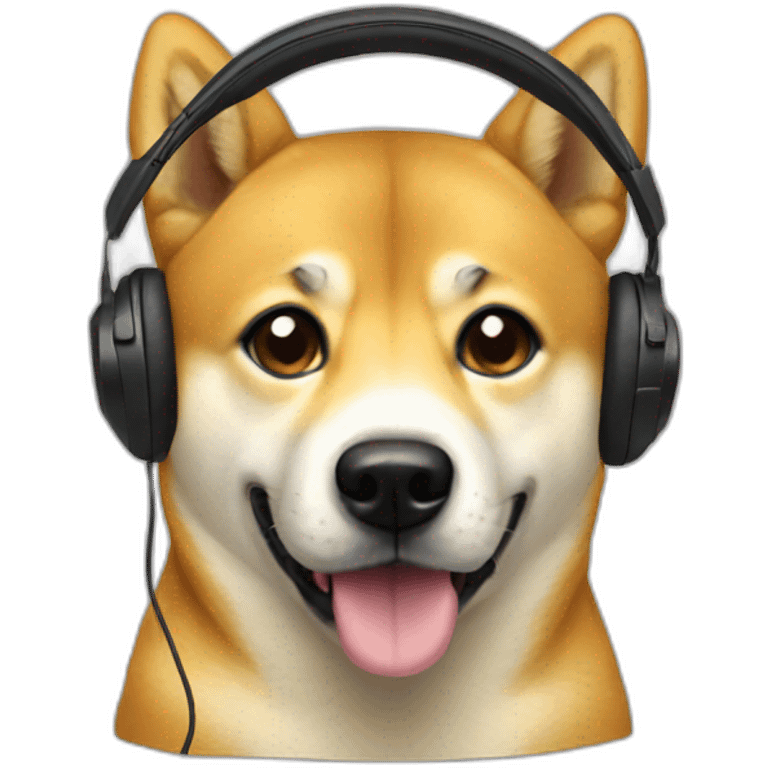 doge with headphones emoji