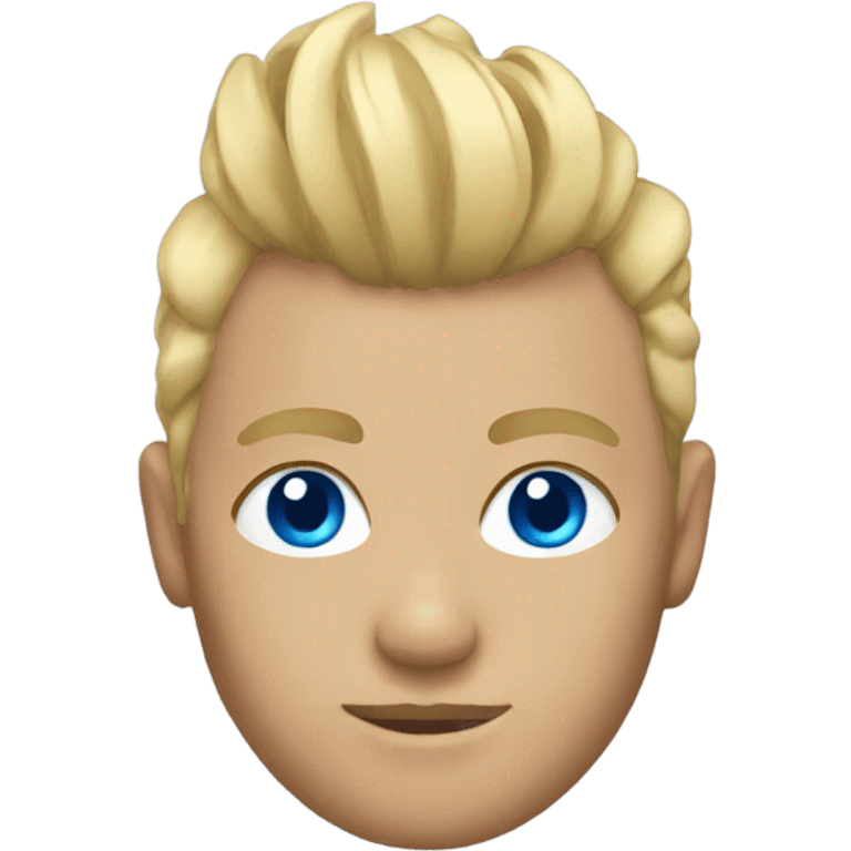 Blonde mohawk hair with blue eyes emoji