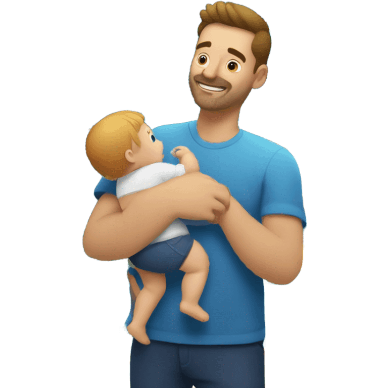 Man with baby visiting an aquarium emoji