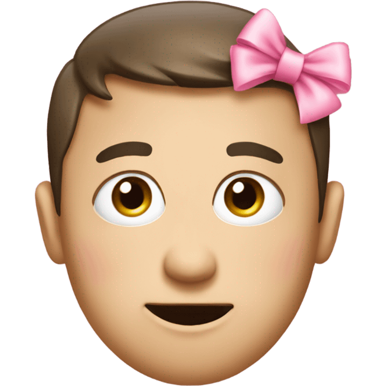 rolling eyes emoji with pink bow emoji