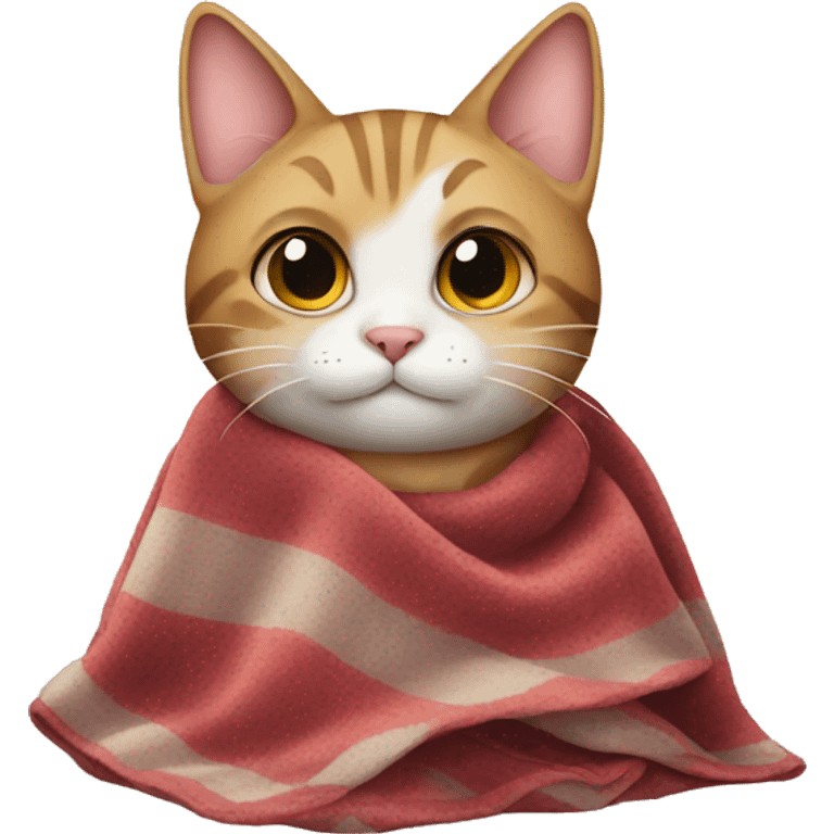 Cat with blanket emoji