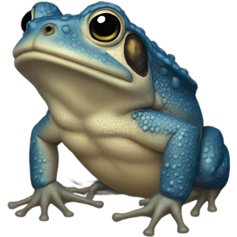 Toad bleu acroupis emoji