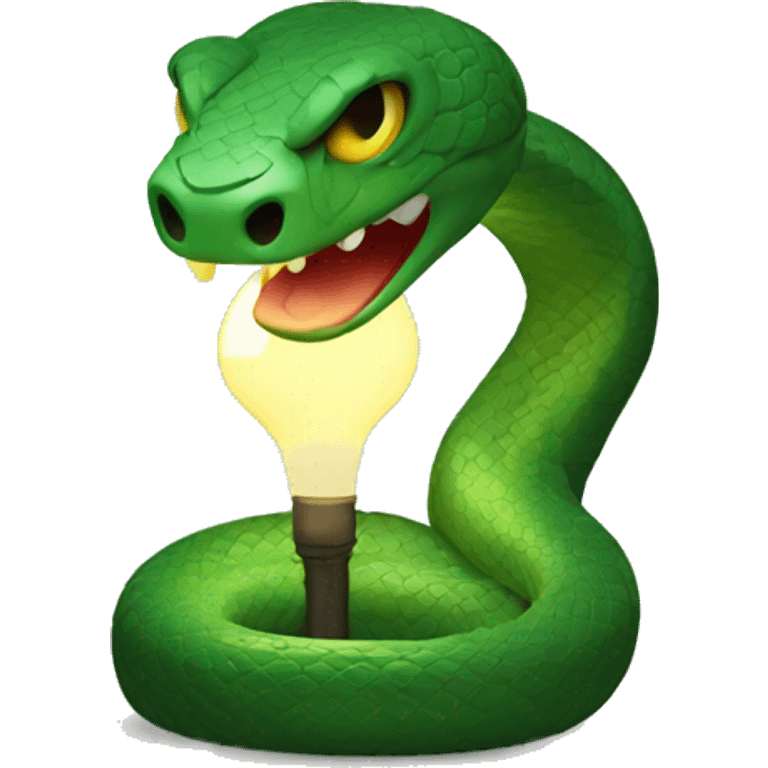 Snake lamp emoji