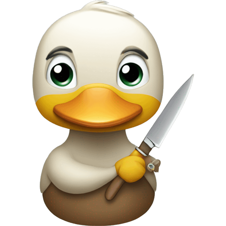 Duck with a knife emoji