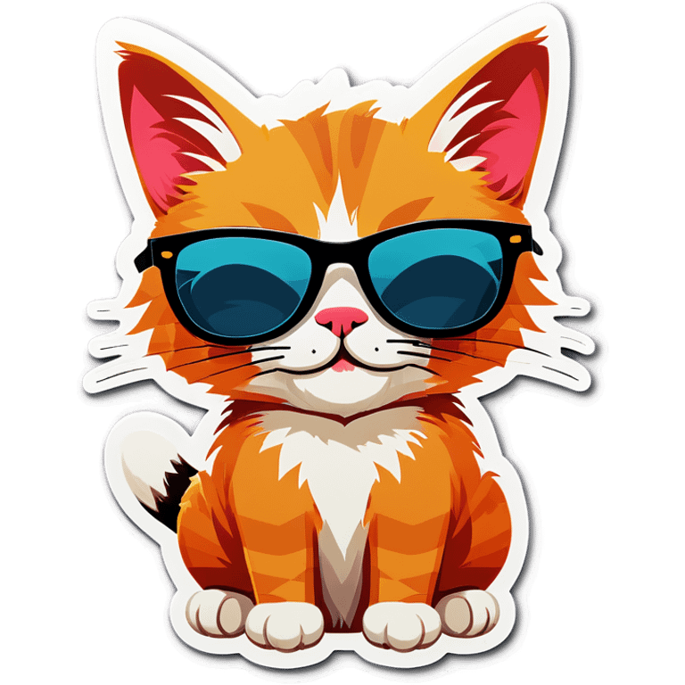 Cat with sunglasses emoji