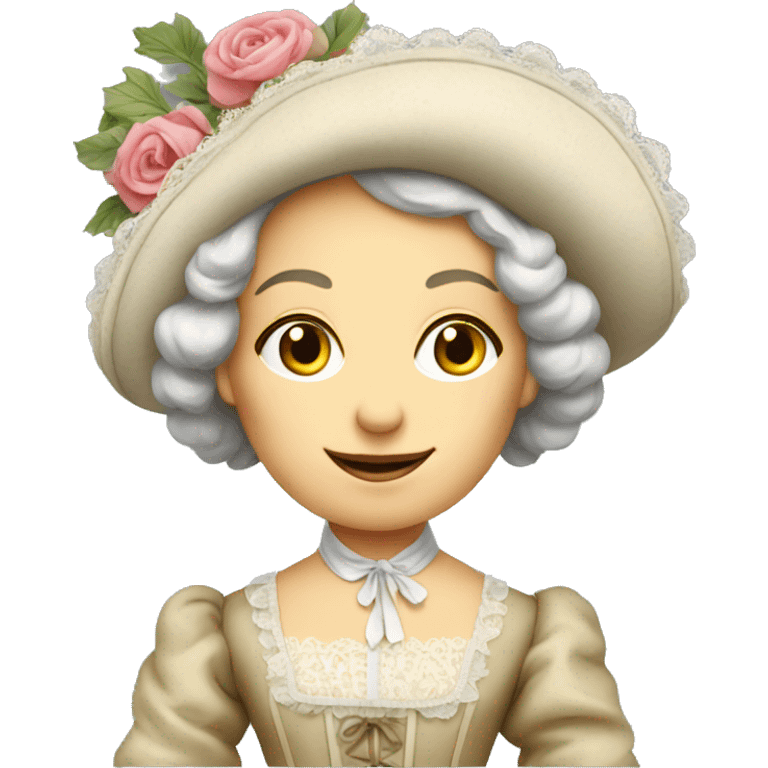 18th century Swiss lady in dress emoji