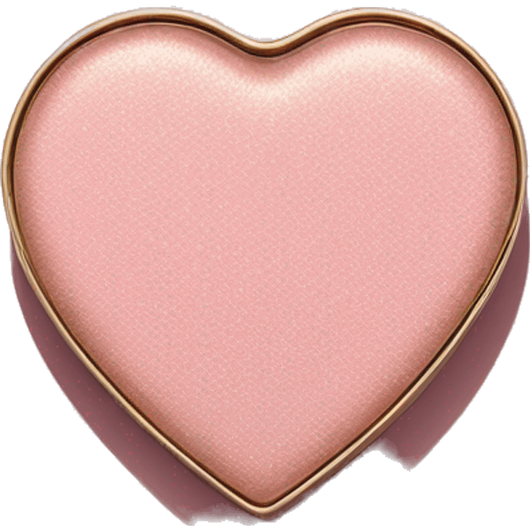 blush pink heart shaped makeup compact emoji