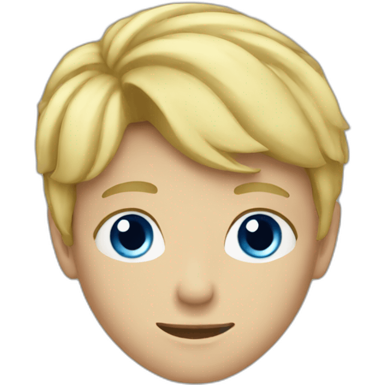 blonde teenage boy with blue eyes emoji