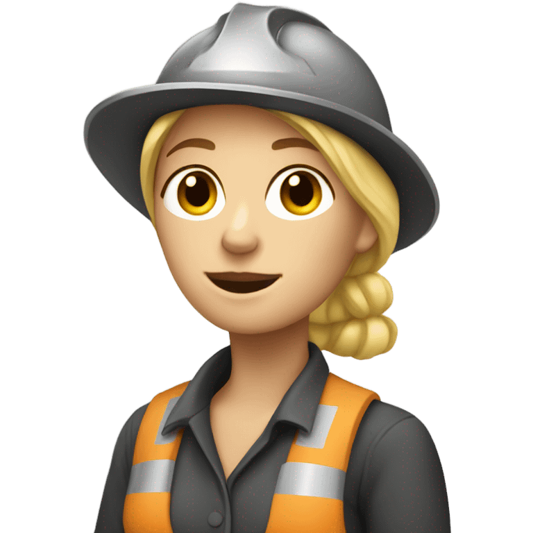 White female miner  emoji