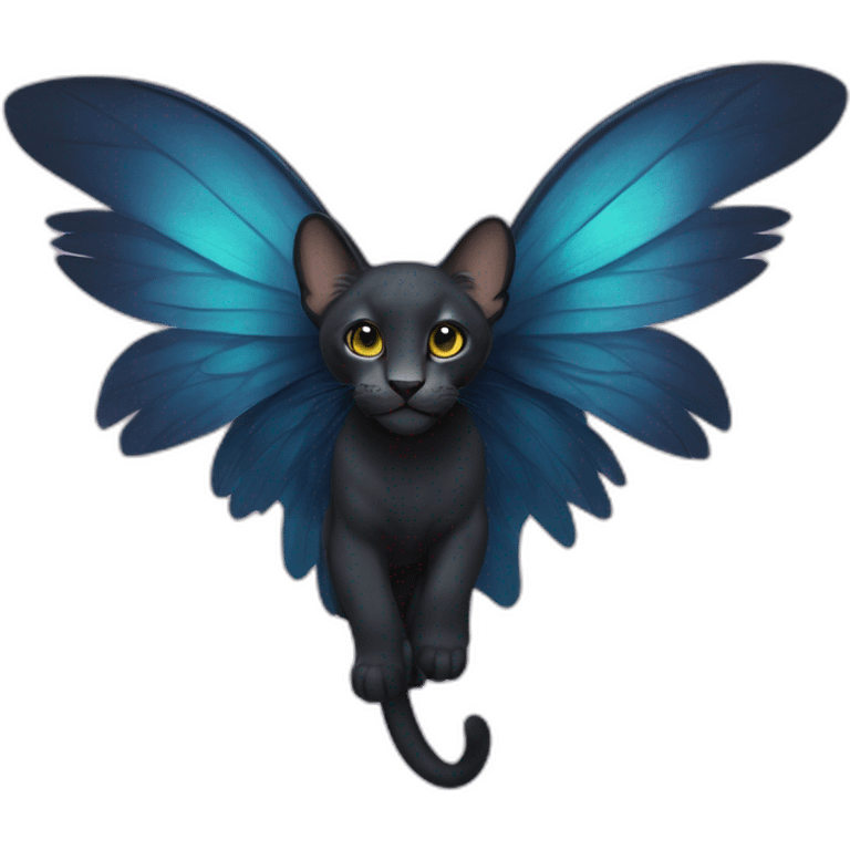 Panthère with ephemeral wings emoji