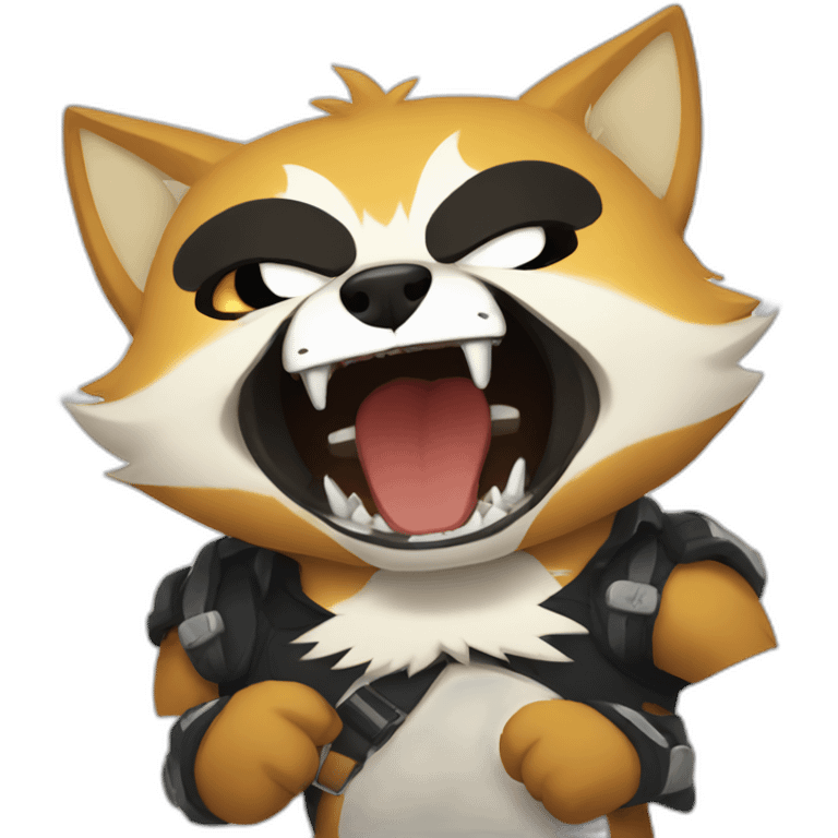 aggretsuko singing angry emoji