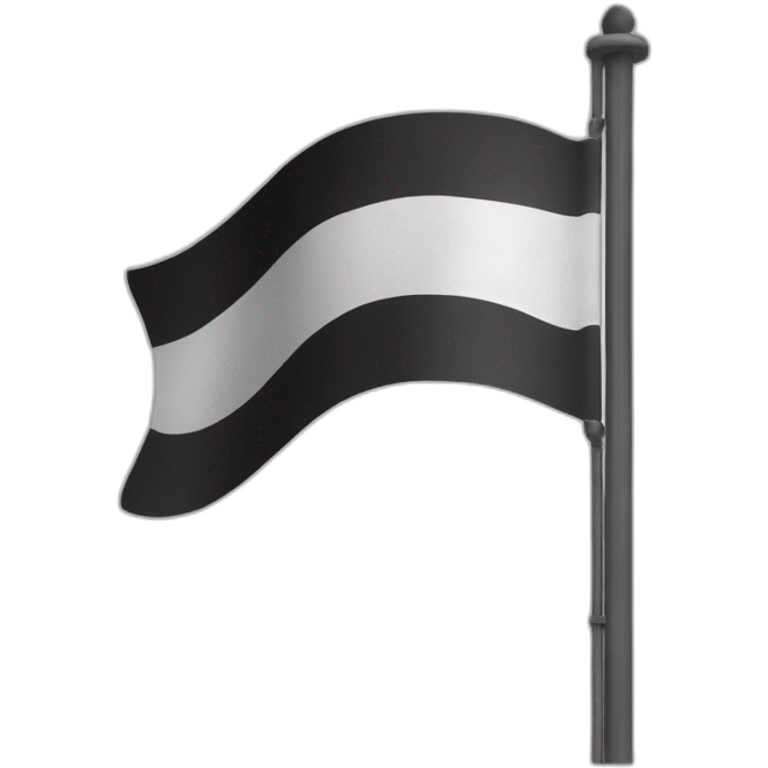 drapeau noire et blanc emoji