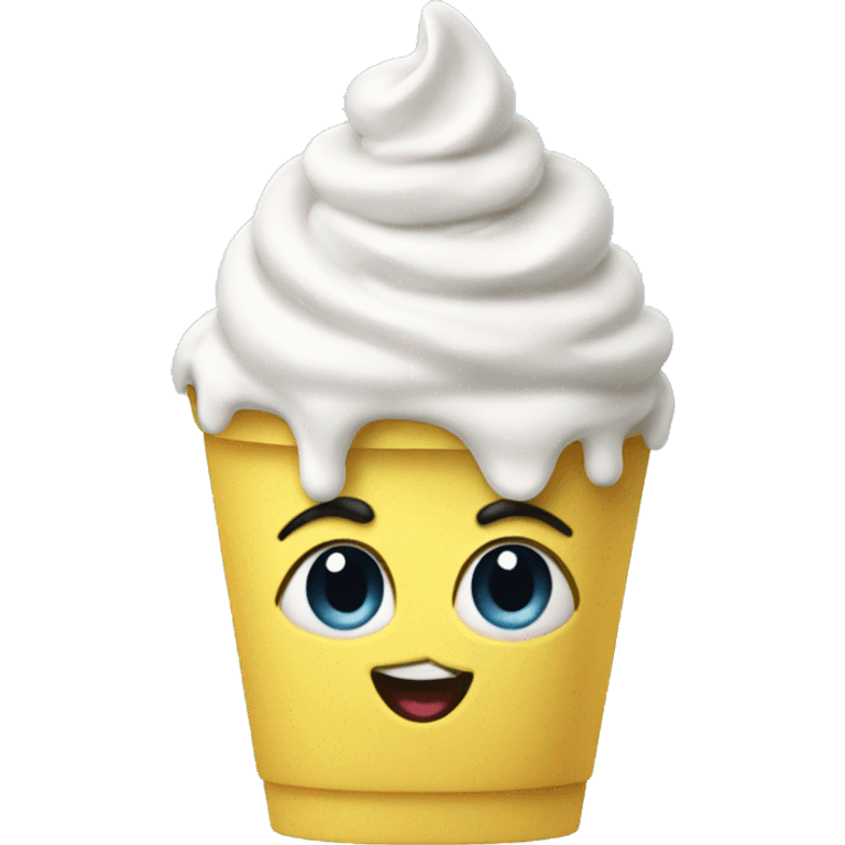 Frozen yogurt emoji