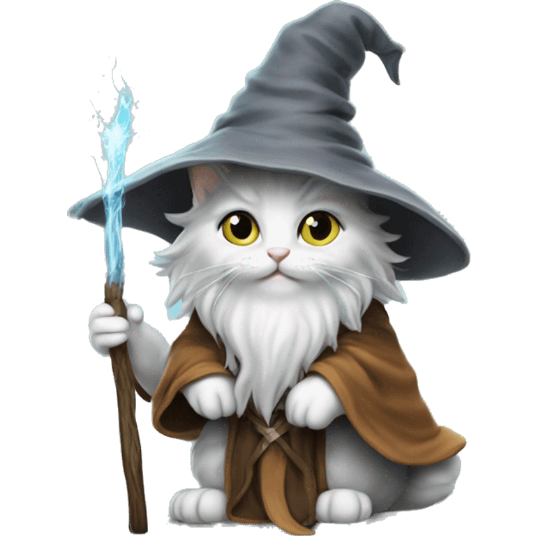 kitten gandalf magic wizard emoji