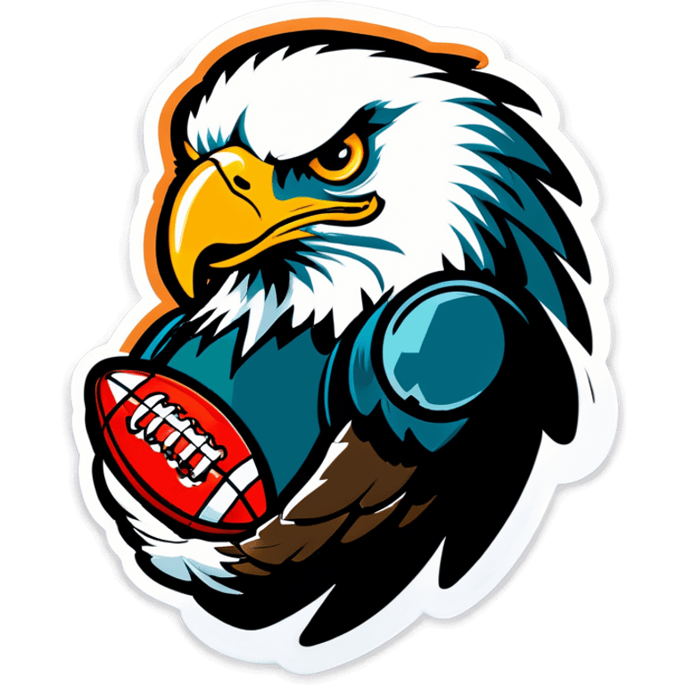 Eagle with football  emoji