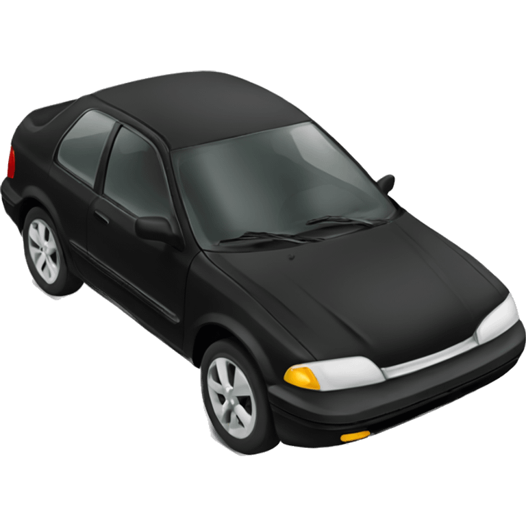 Black civic car emoji