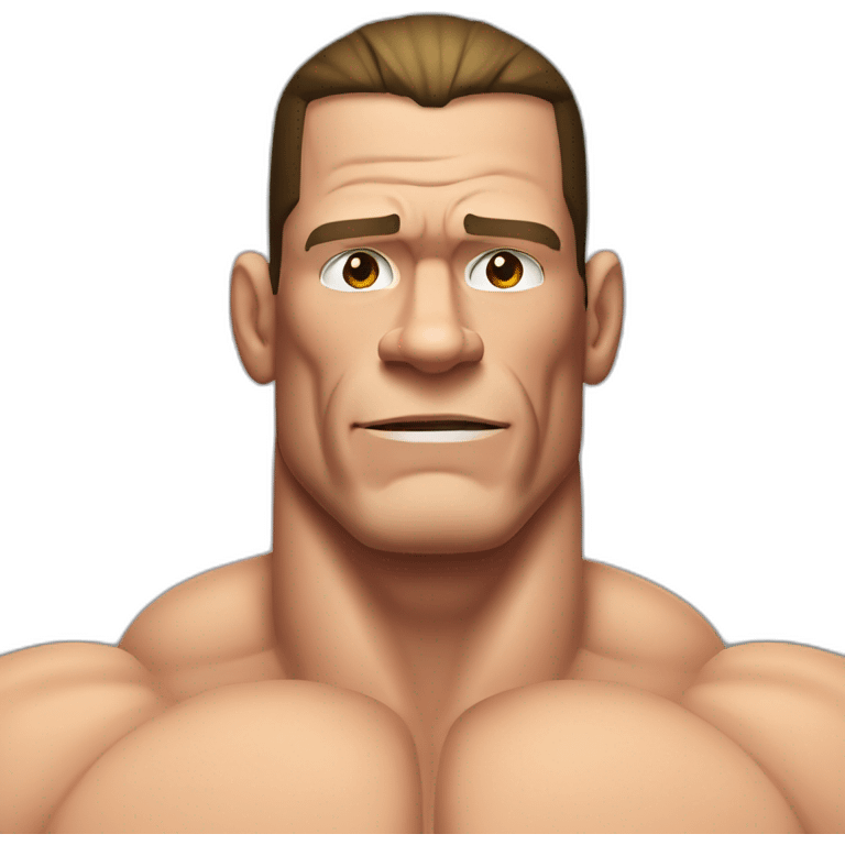 John Cena upper body shirtless emoji