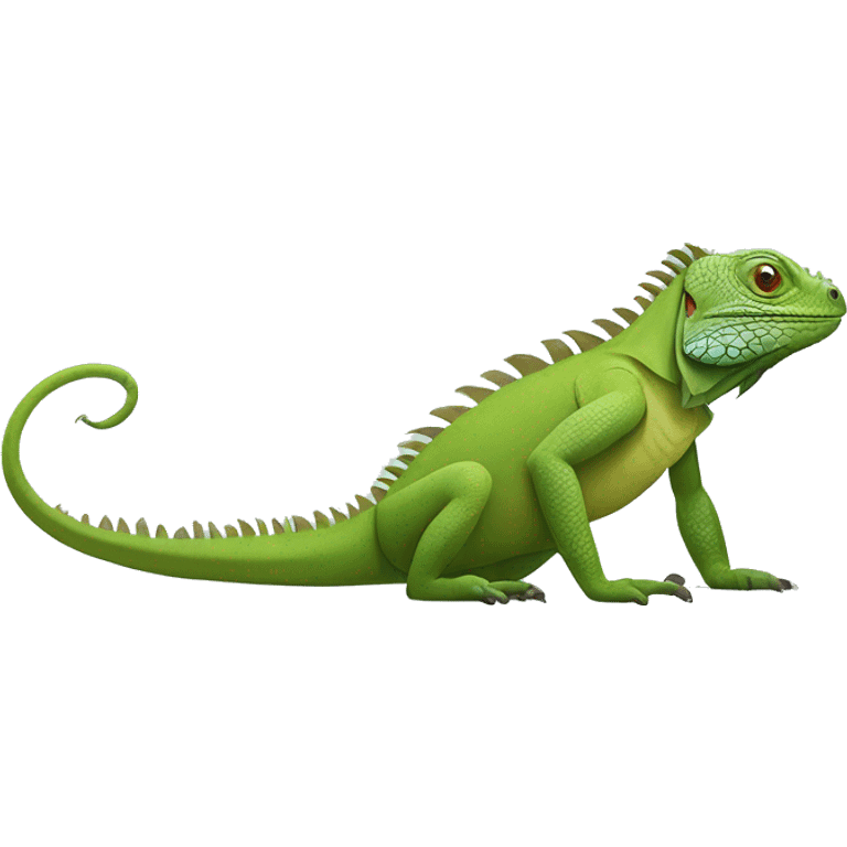 Iguana missing one leg, 4 toes and its tail  emoji