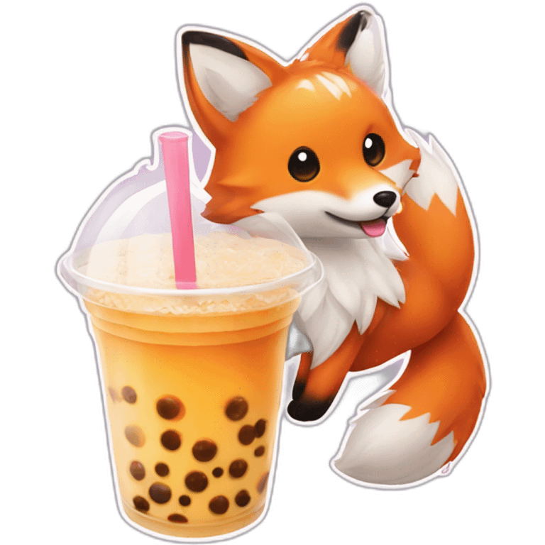 fox bubble tea emoji