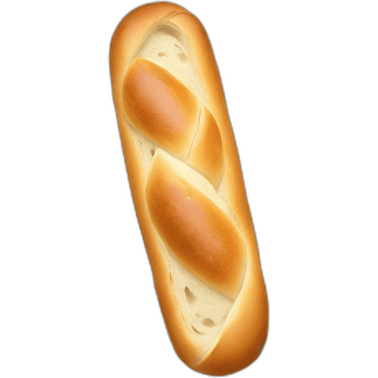 A baguette like an infinite symbol emoji