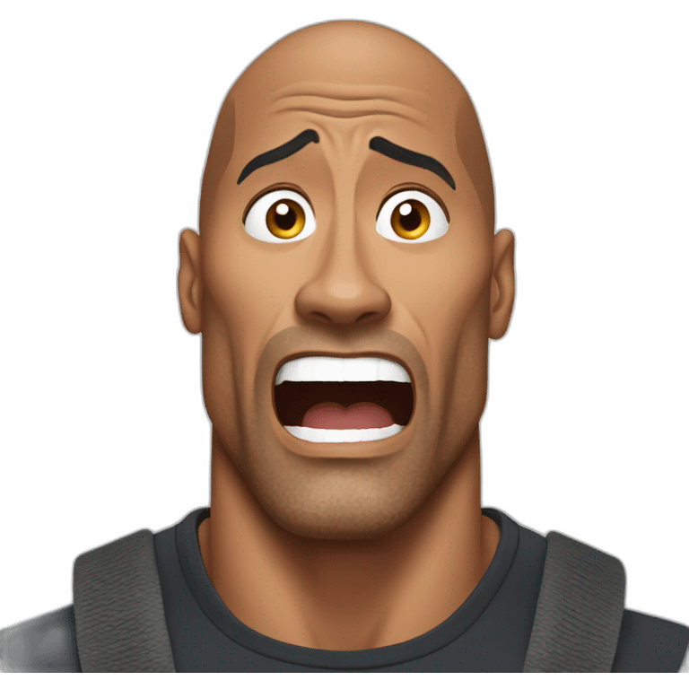 dwayne johnson shocked emoji