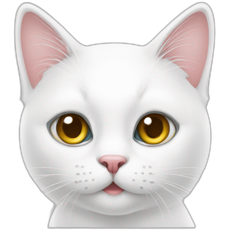 white Cat Christmas emoji