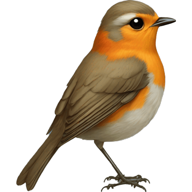 robin bird on t letter emoji