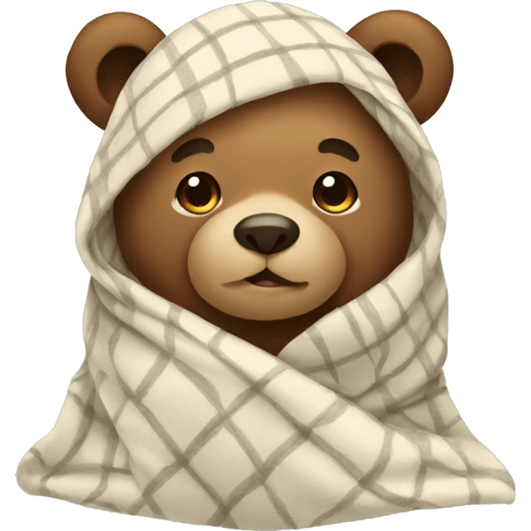 Bear with blanket  emoji